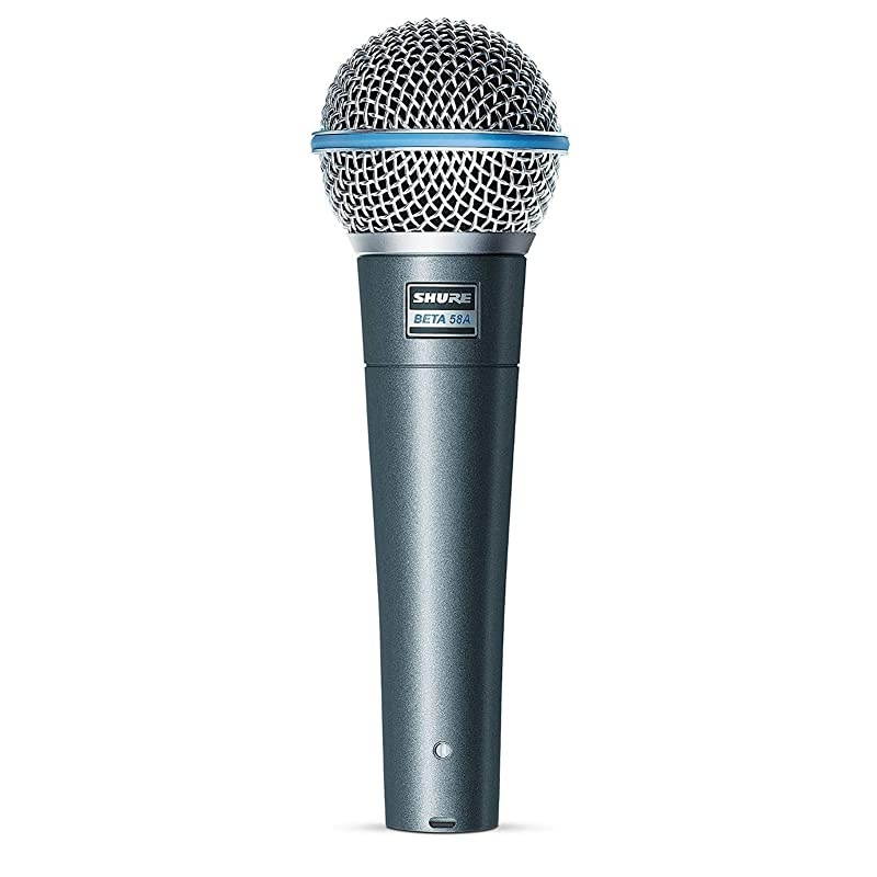 BETA 58A Supercardioid Dynamic Vocal Microphone with A25D Adjustable Stand Adapter, 5/8&rdquo; to 3/8&rdquo; (Euro) Thread Adapter and Storage Bag