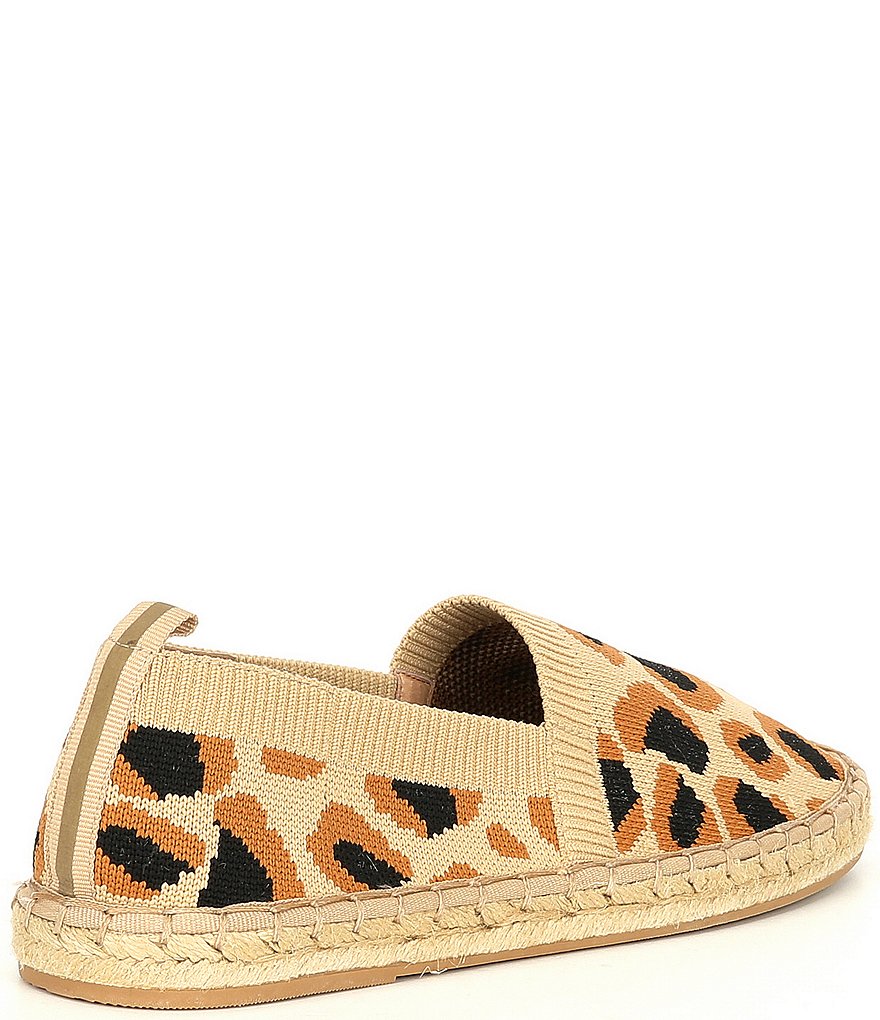 Deltan Hensley Leopard Print Flyknit Espadrille Flats