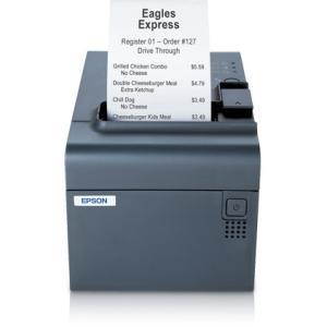 Epson TM-L90 Plus Liner-free Compatible Desktop Thermal Label and Receipt Printer, 203 dpi, USB, Serial, Dark Gray - C31C412A7991