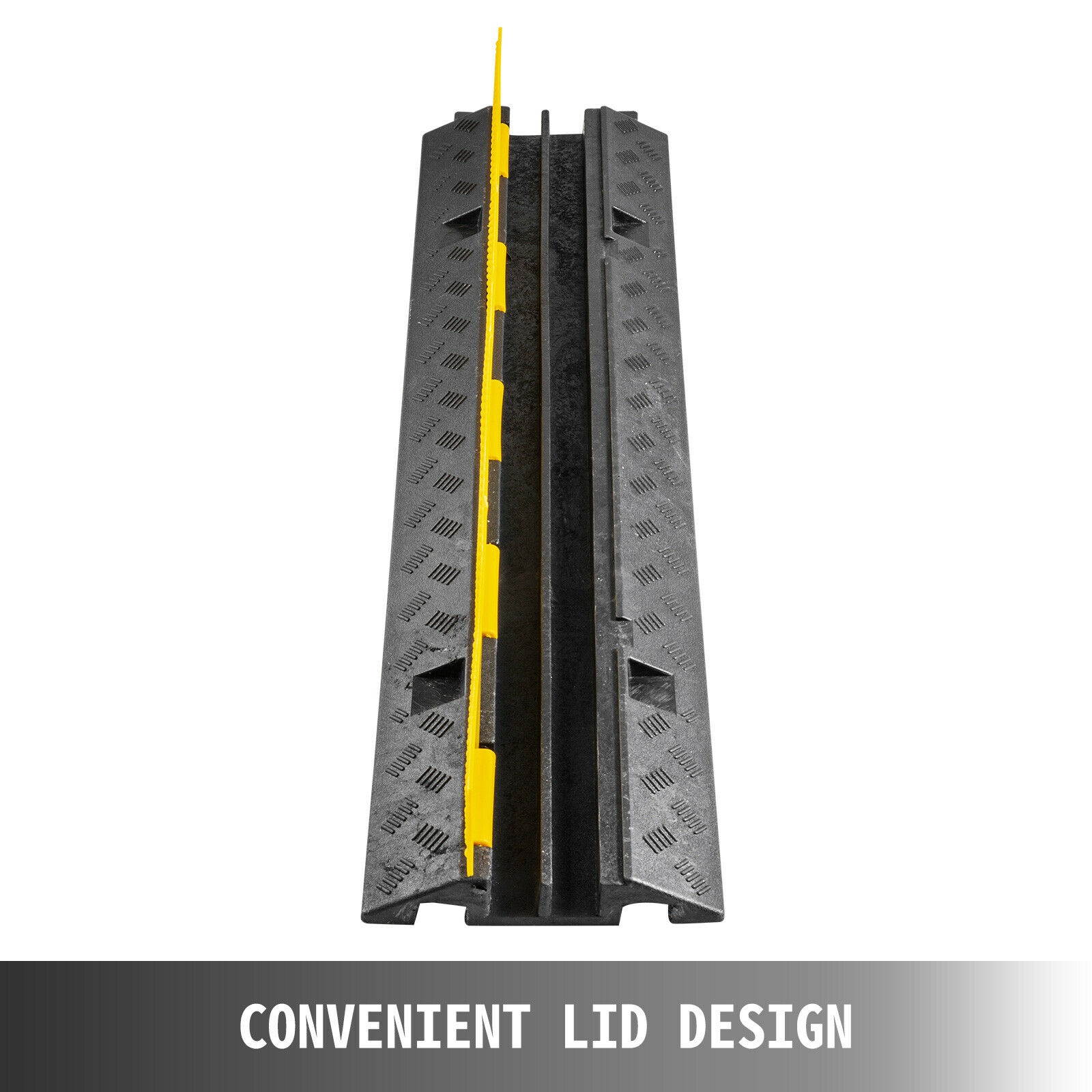 3pcs 2 Channel Rubber Electrical Wire Cable Cover Ramp Guard Cord Protector