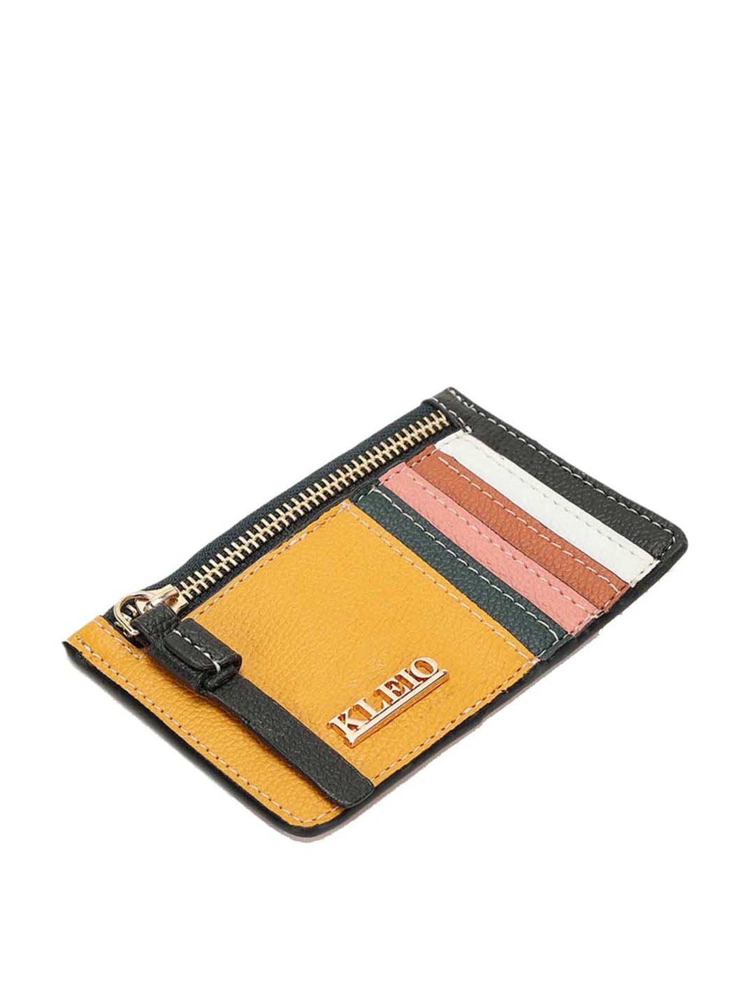 KLEIO Mustard Solid Card Holder