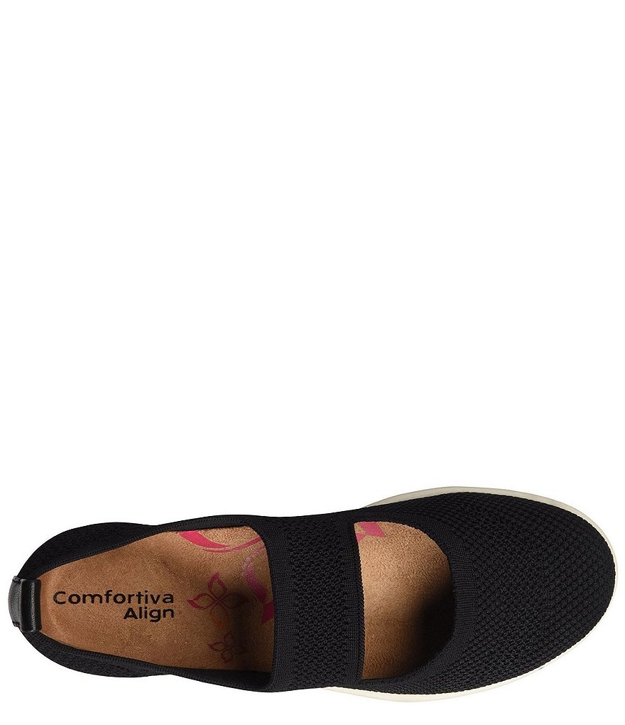 Comfortiva Carlene Knit Mesh Mary Jane Slip Ons