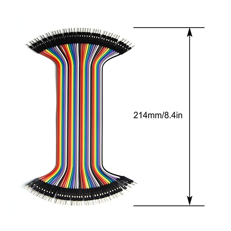 80 Piece Male to Male 4 and 8 Inch Solderless Ribbon DupontCompatible Jumper Wires for Breadboard Prototyping