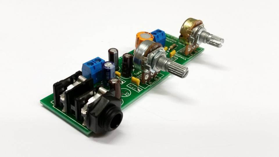 LM386 Audio Amplifier Kit With Tone Control , 1/4" Jack Input & 2 Pin Screw Termial Output