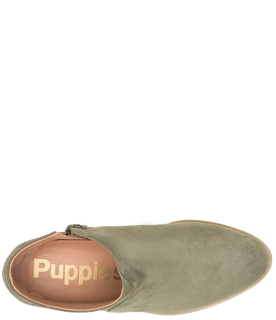 Hush Puppies Sienna Suede Block Heel Booties