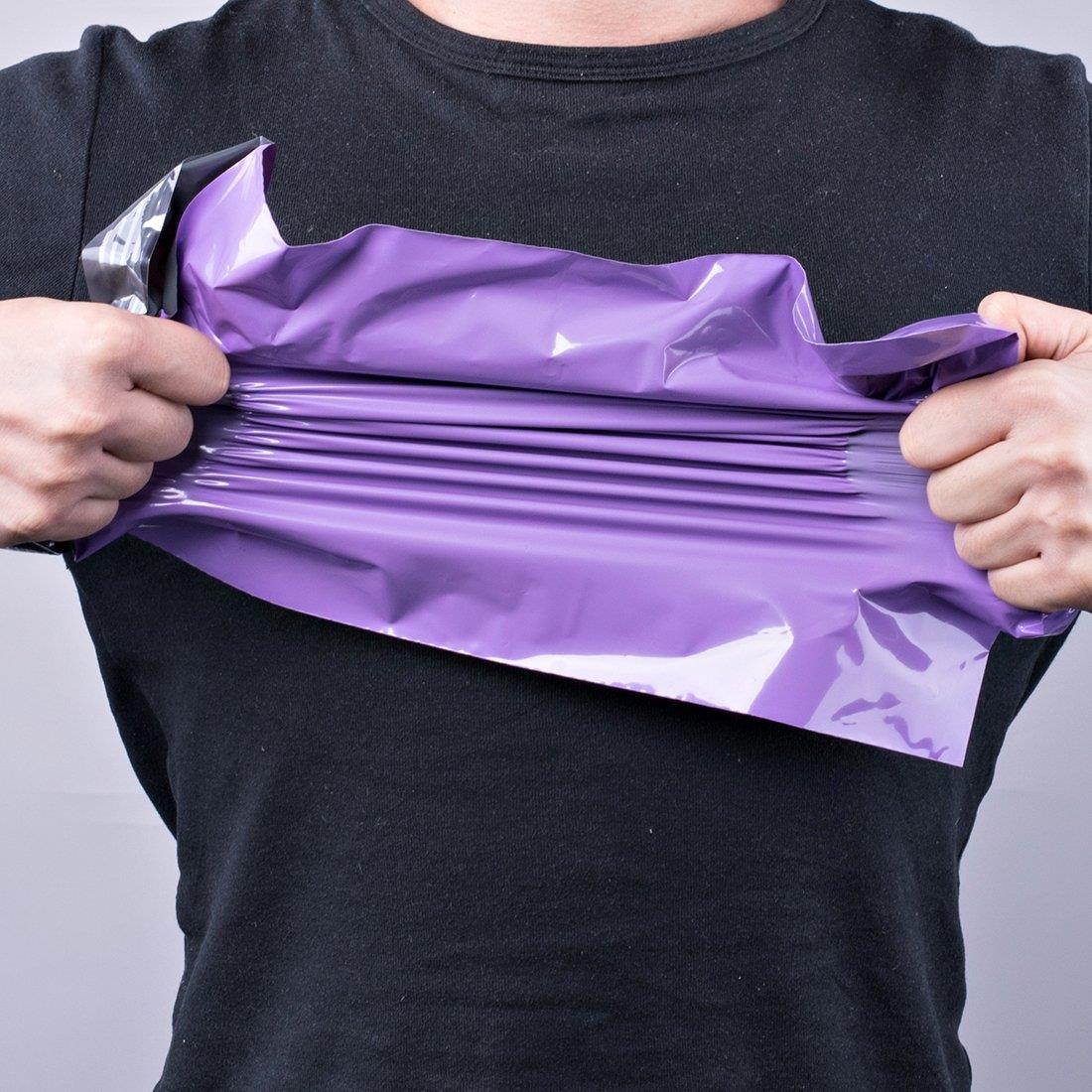 Metronic 100 Pcs Poly Mailers Envelopes Shipping Bags with Self Adhesive Waterproof and Tear-proof Postal Bags Light Purple (12x15.5)