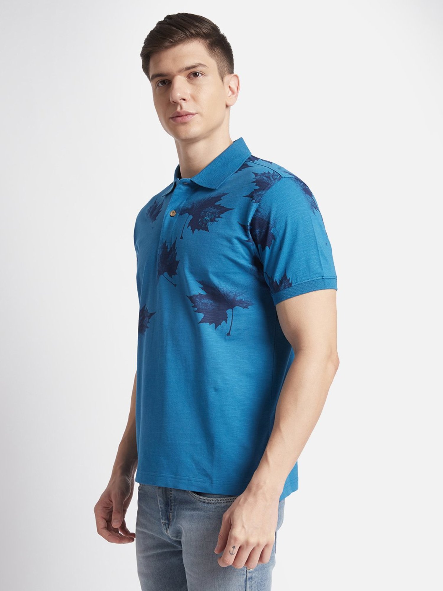 Beverly Hills Polo Club Royal Blue Regular Fit Pure Cotton Polo T-Shirt