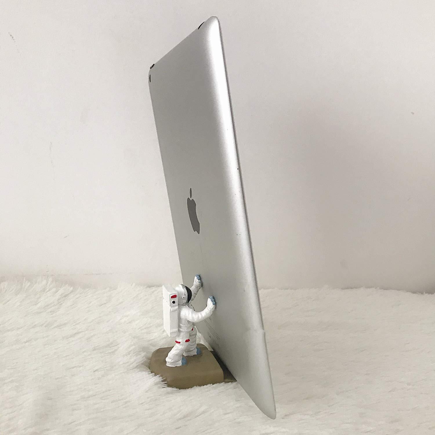 Created Cartoon Poly Resin Phone Holder Stand for Tables,E-Readers and Smartphones,Compatible with Any Size of Ipad and iPhone (Astronauts(Stand Up))