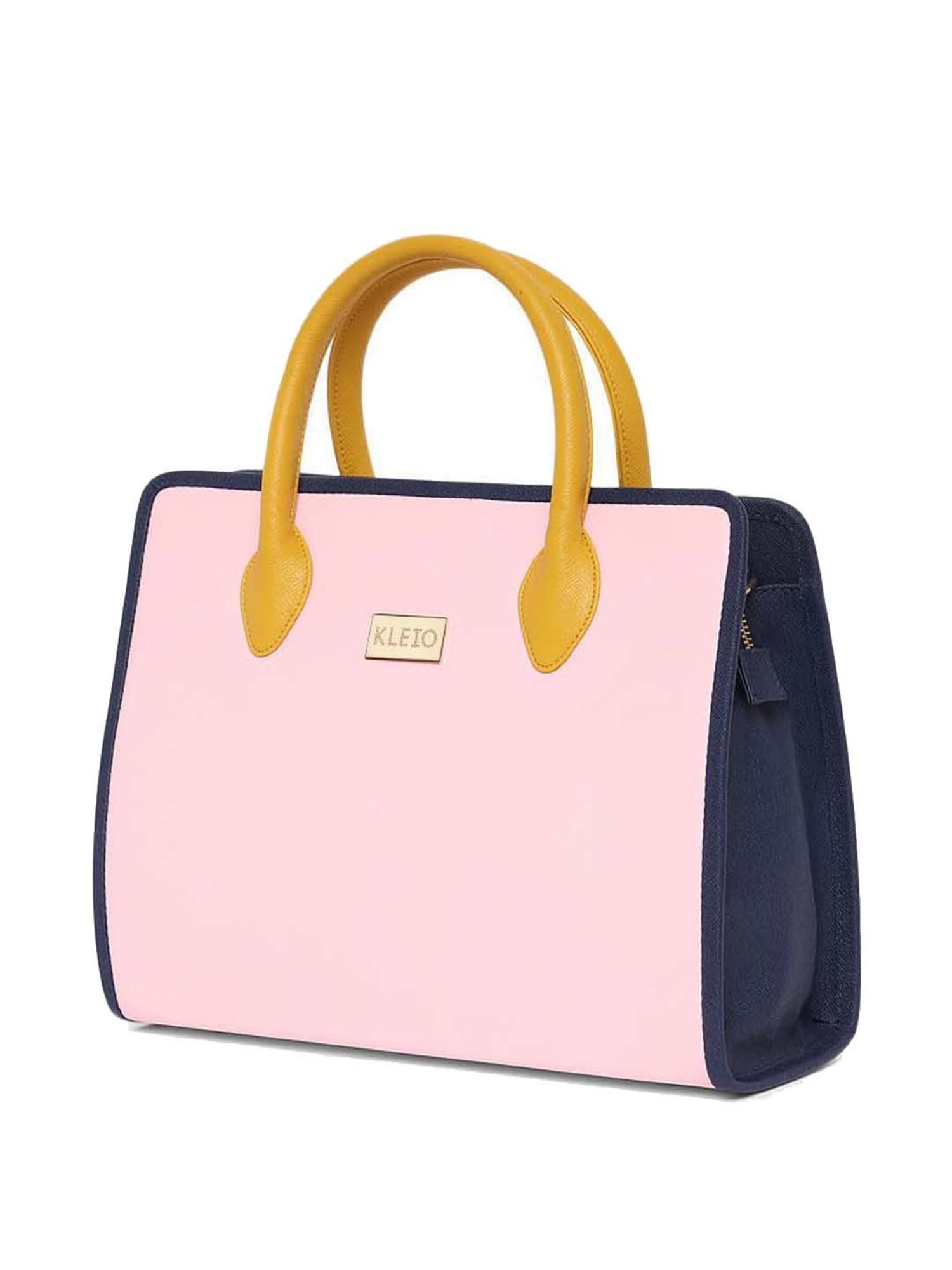KLEIO Pink Solid Medium Handbag