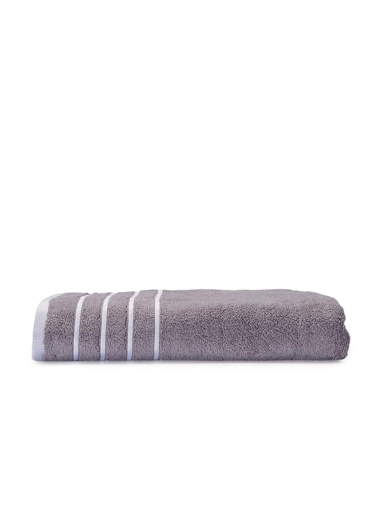 Mark Home 100% Cotton 500 GSM Zero Twist Simply Soft Grey Bath Towel - Set of 1