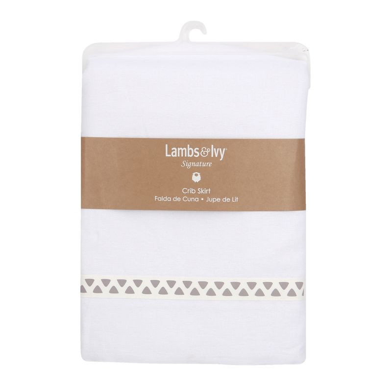 The Peanutshell Farmhouse Crib Skirt  - Gray