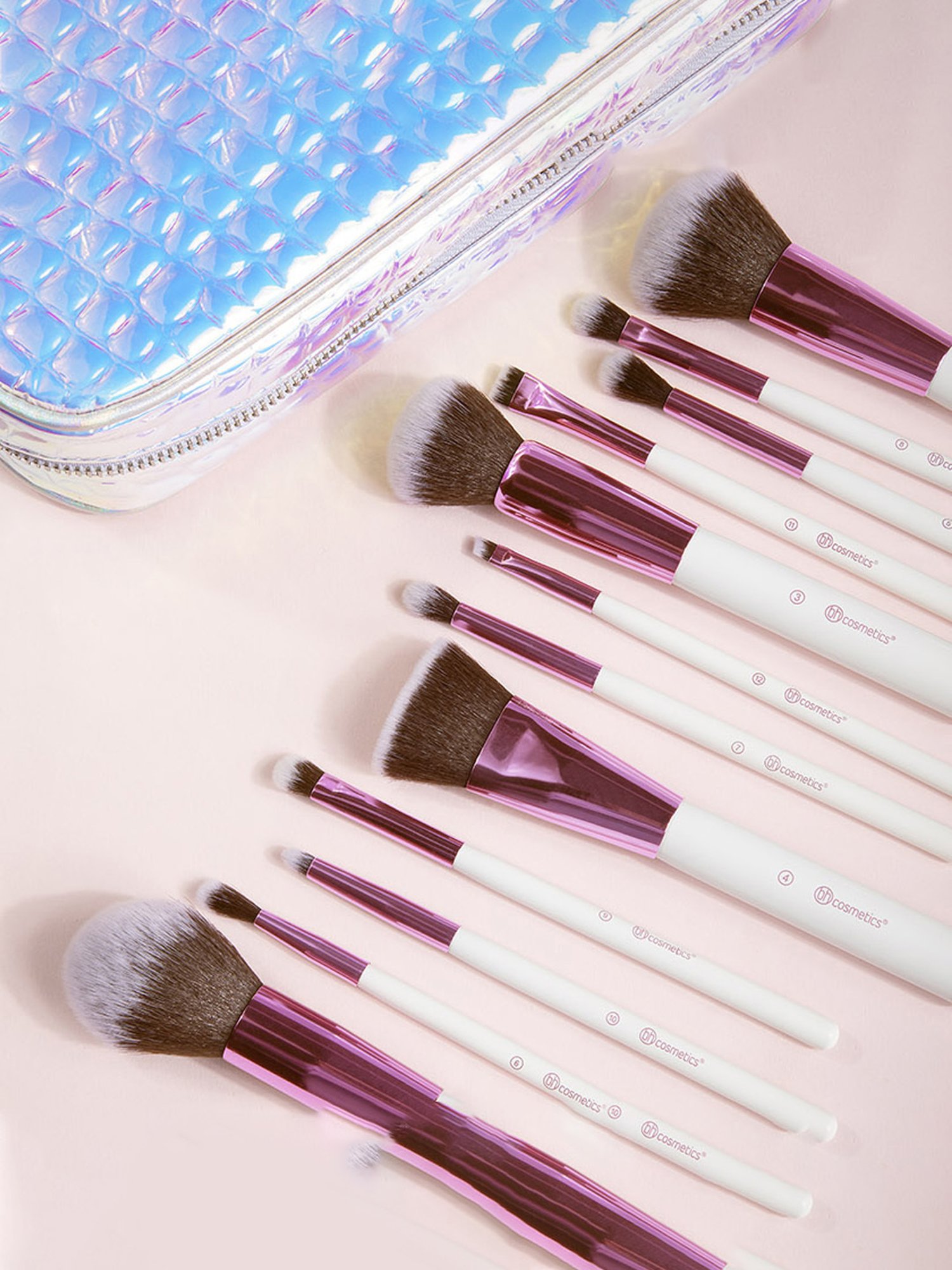 BH Cosmetics Crystal Quartz Brush Set with Bag