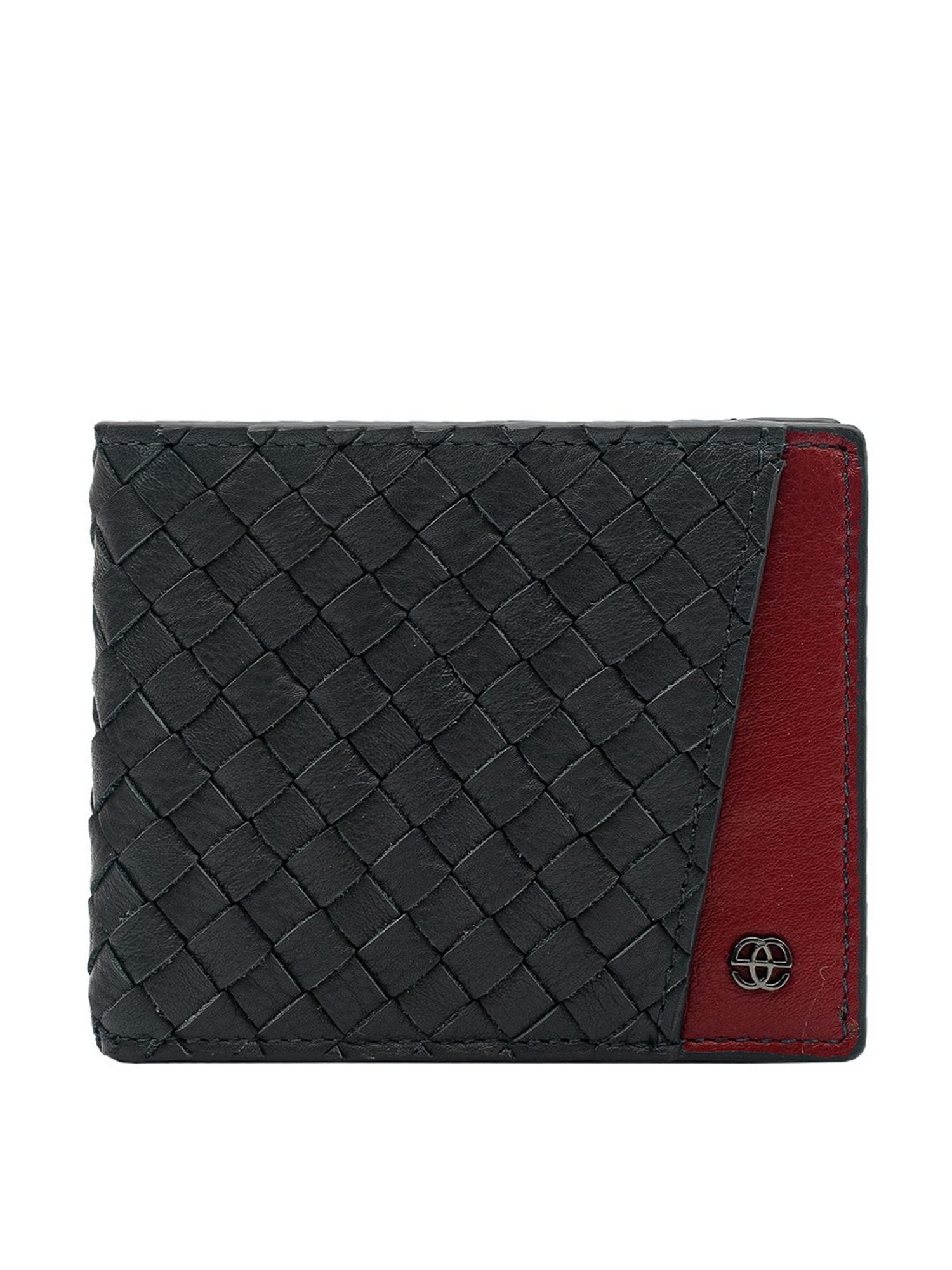 Eske Navy Textured Bi-Fold Wallet for Men