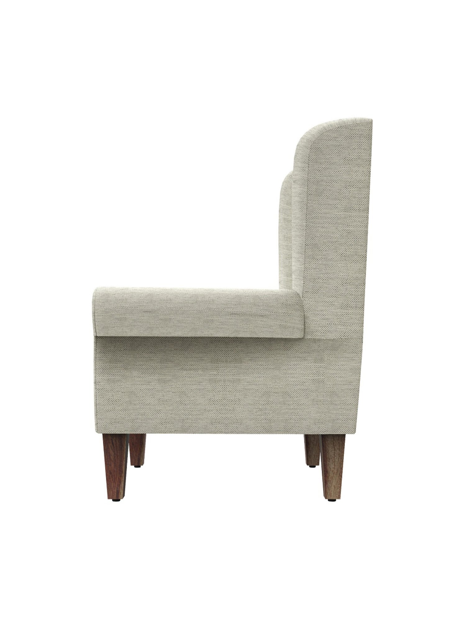 Chumbak Srilanka Solid Ivory Sheesham Wood Begum Wing Chair