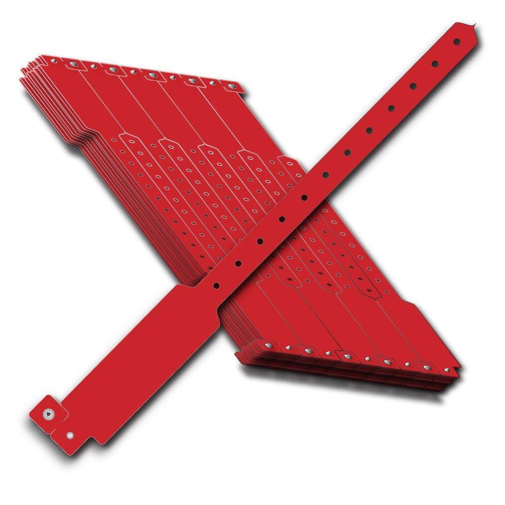 Wideface Vinyl Wristbands 500ct Cherry Red