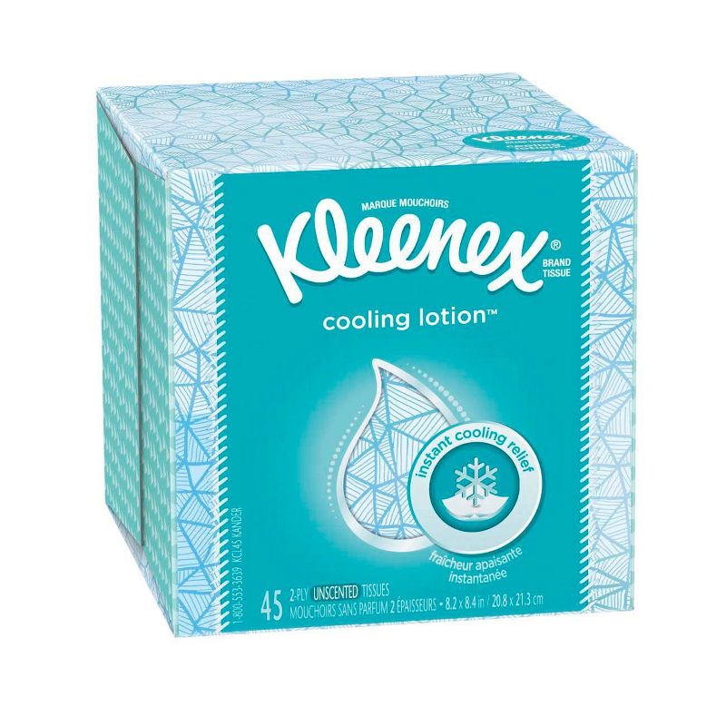 Kleenex Cooling Lotion Tissue Unscented Facial Tissues - 45ct