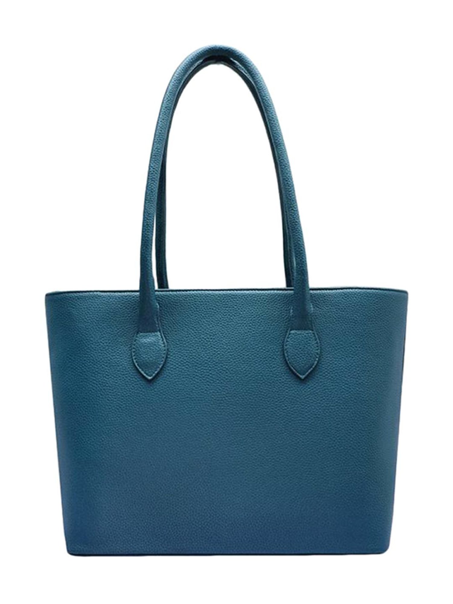 BELWABA Gabiano Blue Leather Large Tote Bag