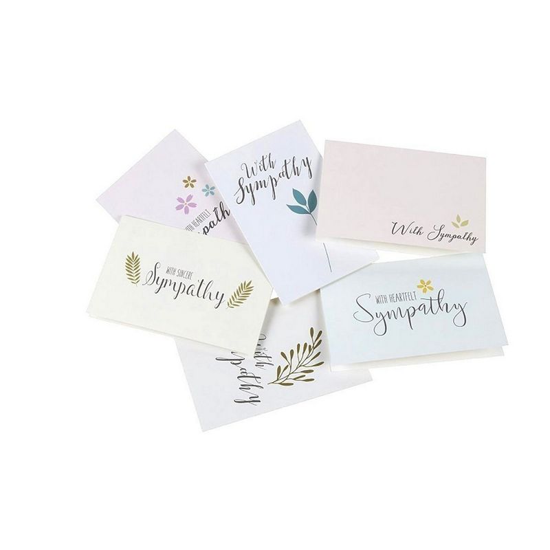 Best Paper Greetings 48 Pack Assorted Blank Sympathy Cards Condolence Cards with Envelopes Bulk Boxed Set 4x6 in