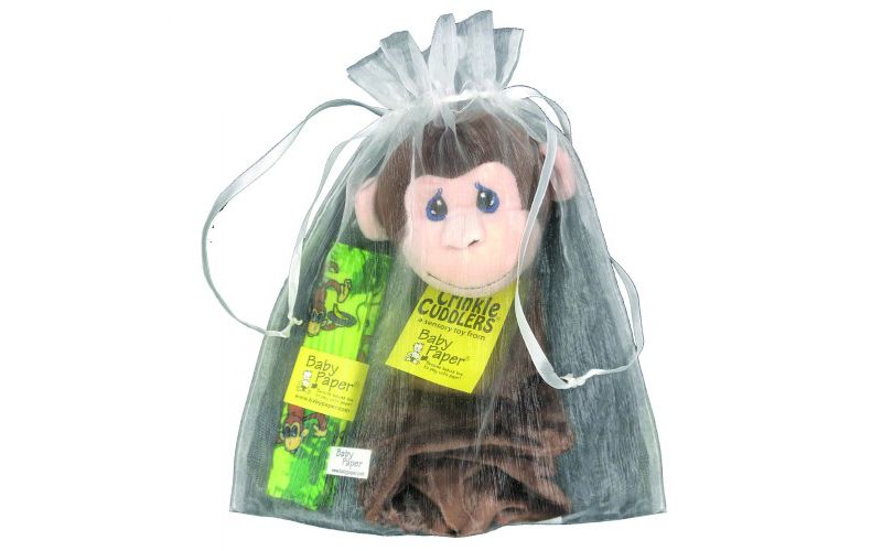 Baby Paper Crinkle Cuddlers Monkey Gift Set - Crinkle Cuddlers Monkey & Jungle Baby Paper