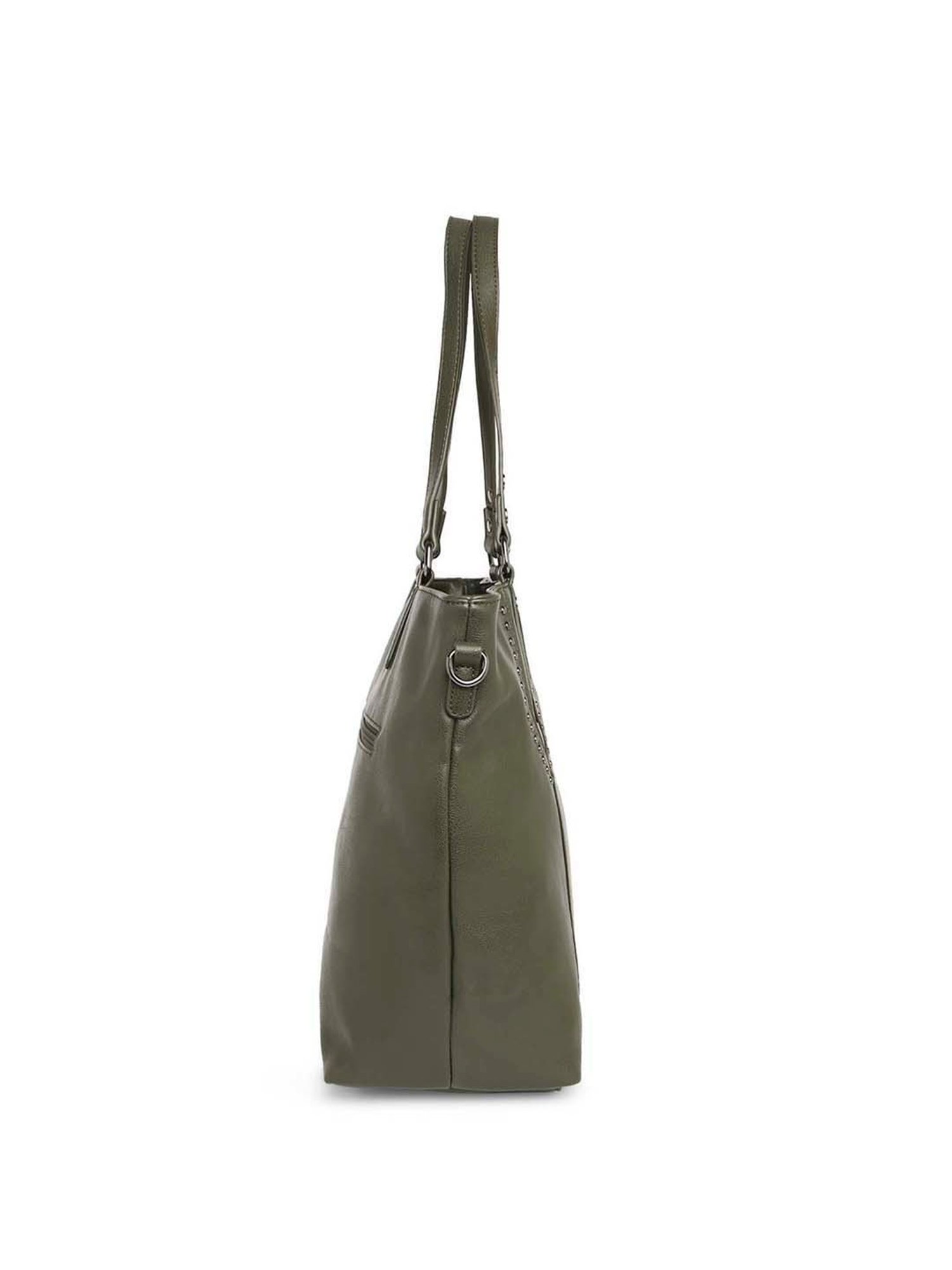 Marina Galanti Olive Rivets Medium Tote Handbag