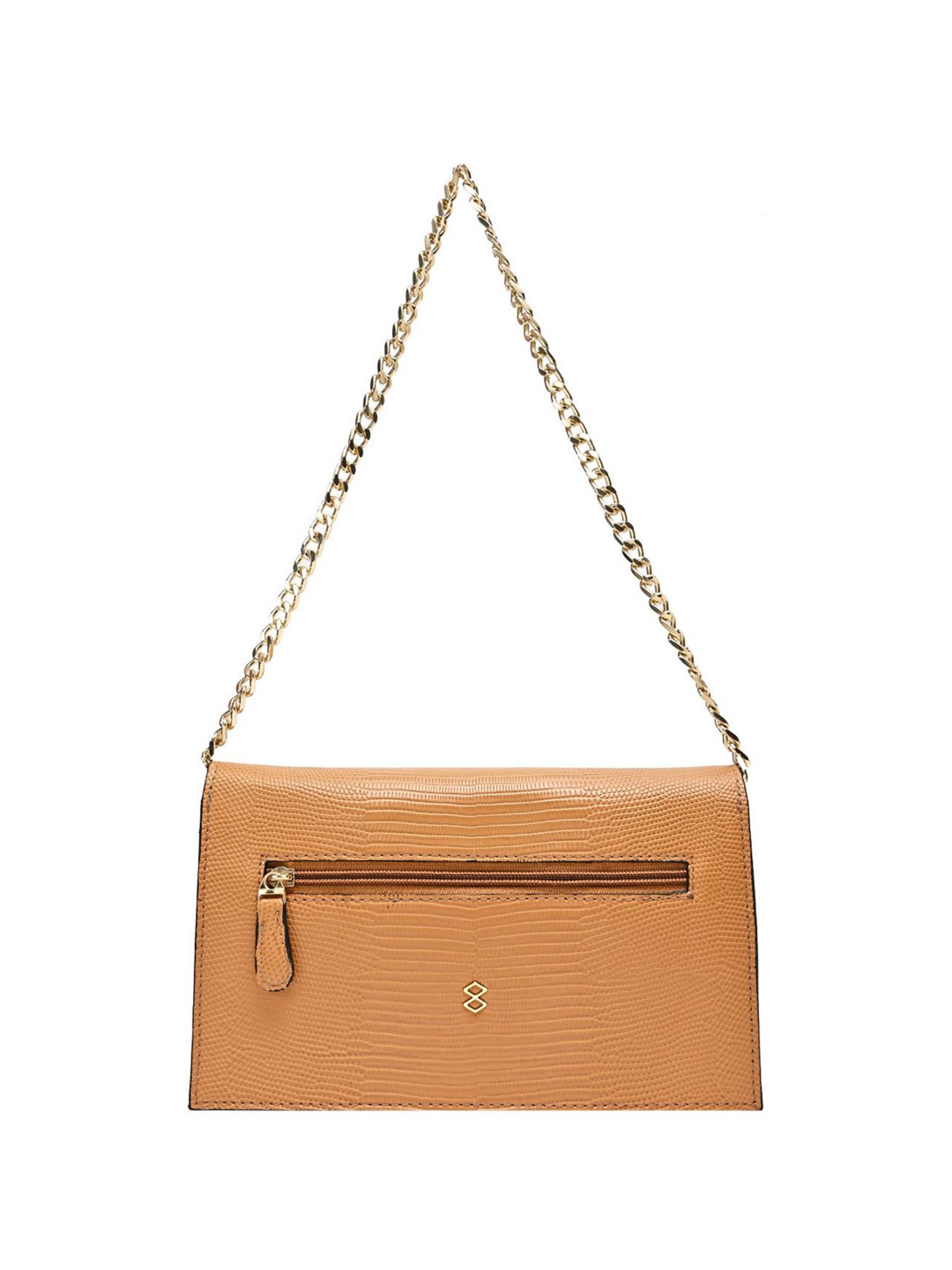 Horra Mustard Textured Shoulder Handbag