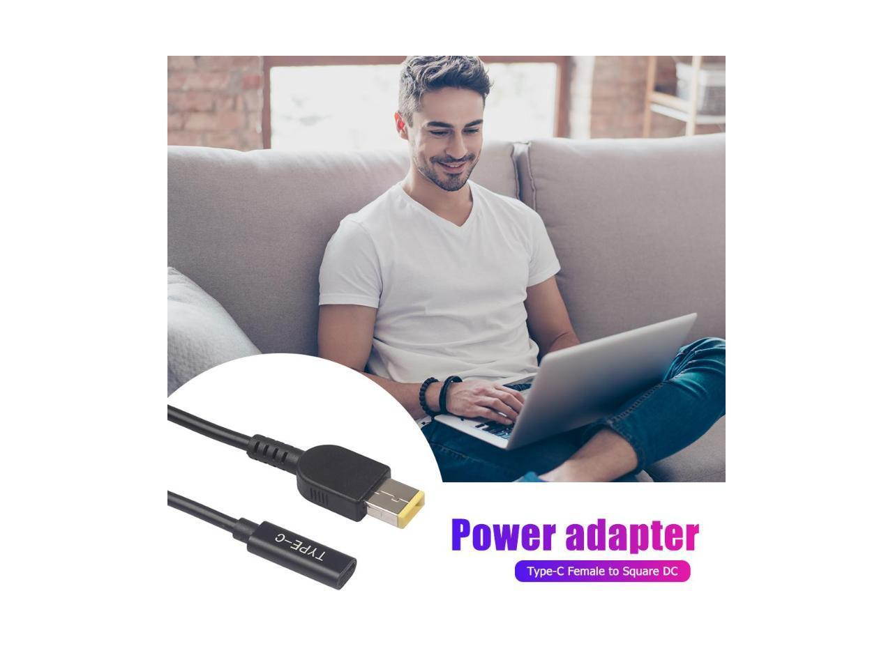 10-Pack USB-C Type-C (Female) to Slim Square Tip converter cable for Lenovo 65W Slim tip laptops