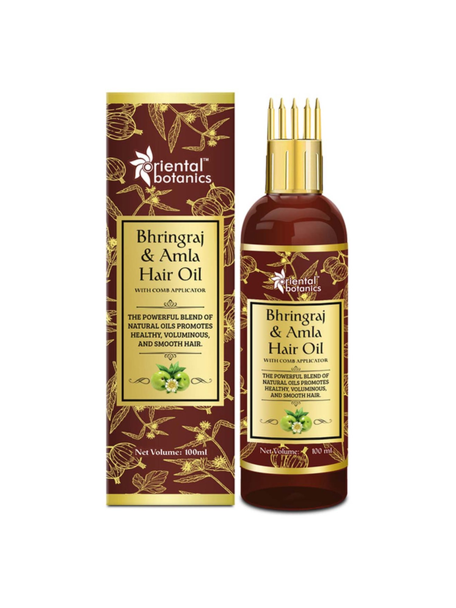 Oriental Botanics Bhringraj & Amla Hair Oil With Comb - 100 ml