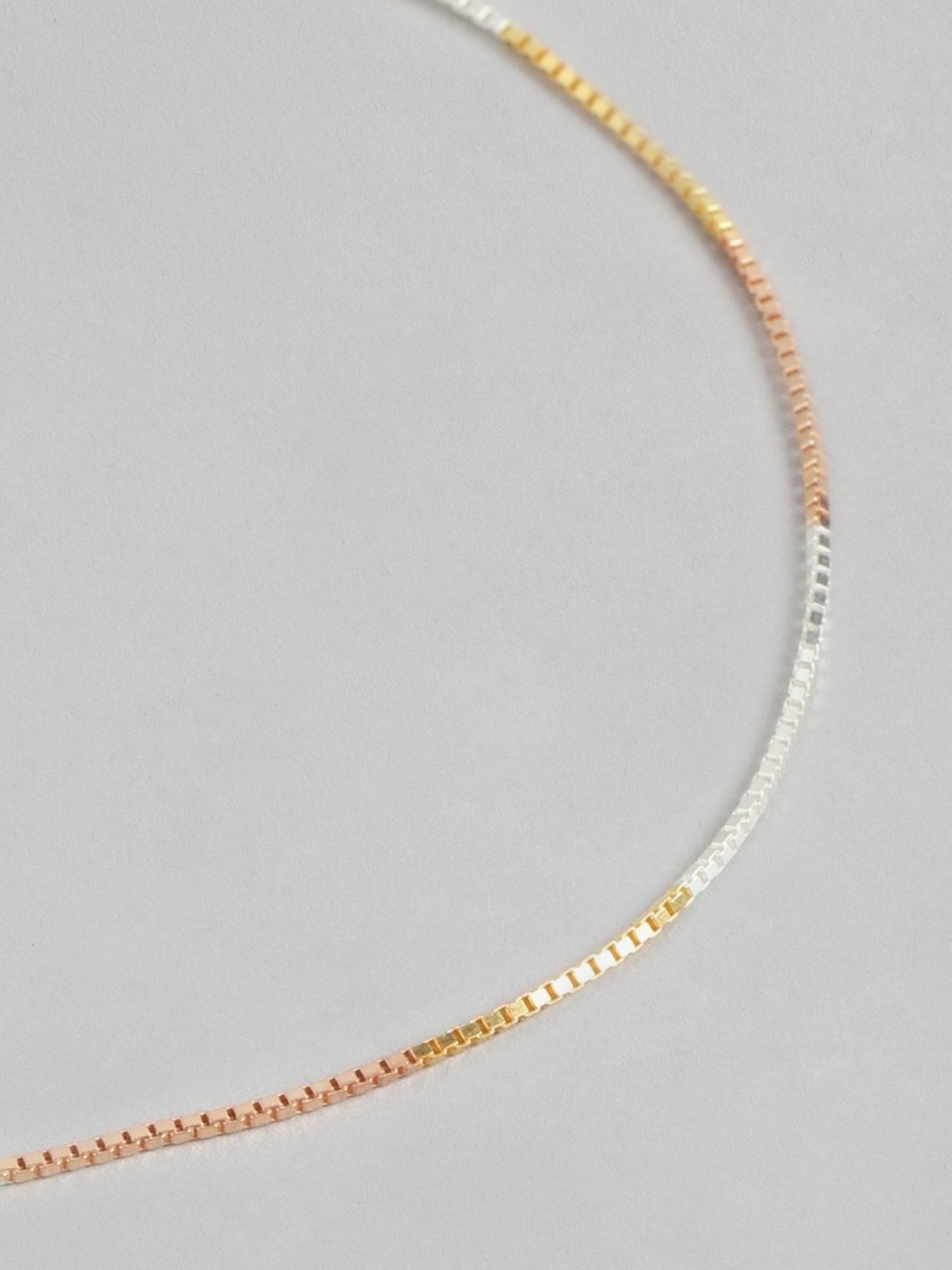 Zavya 925 Sterling Silver Radiant Allure TriColor Flexible fit Bracelet For Women