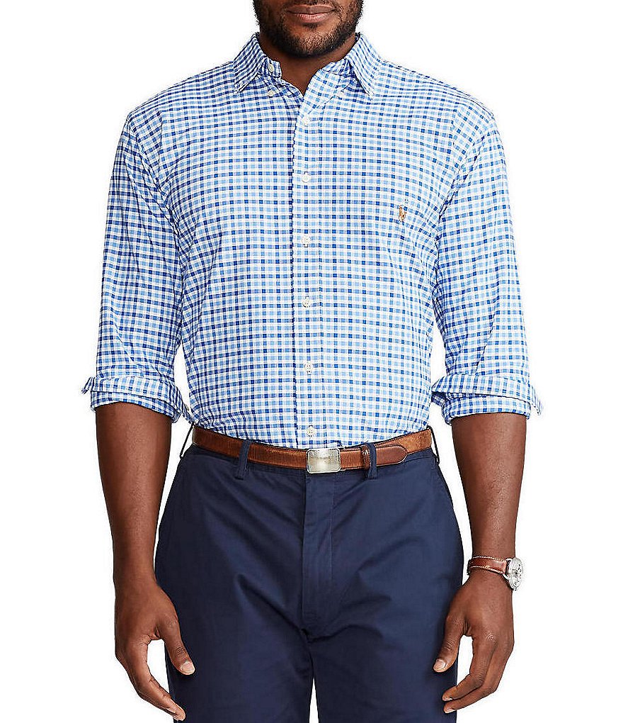 Visconti Big & Tall Abstract Print Long-Sleeve Woven Shirt