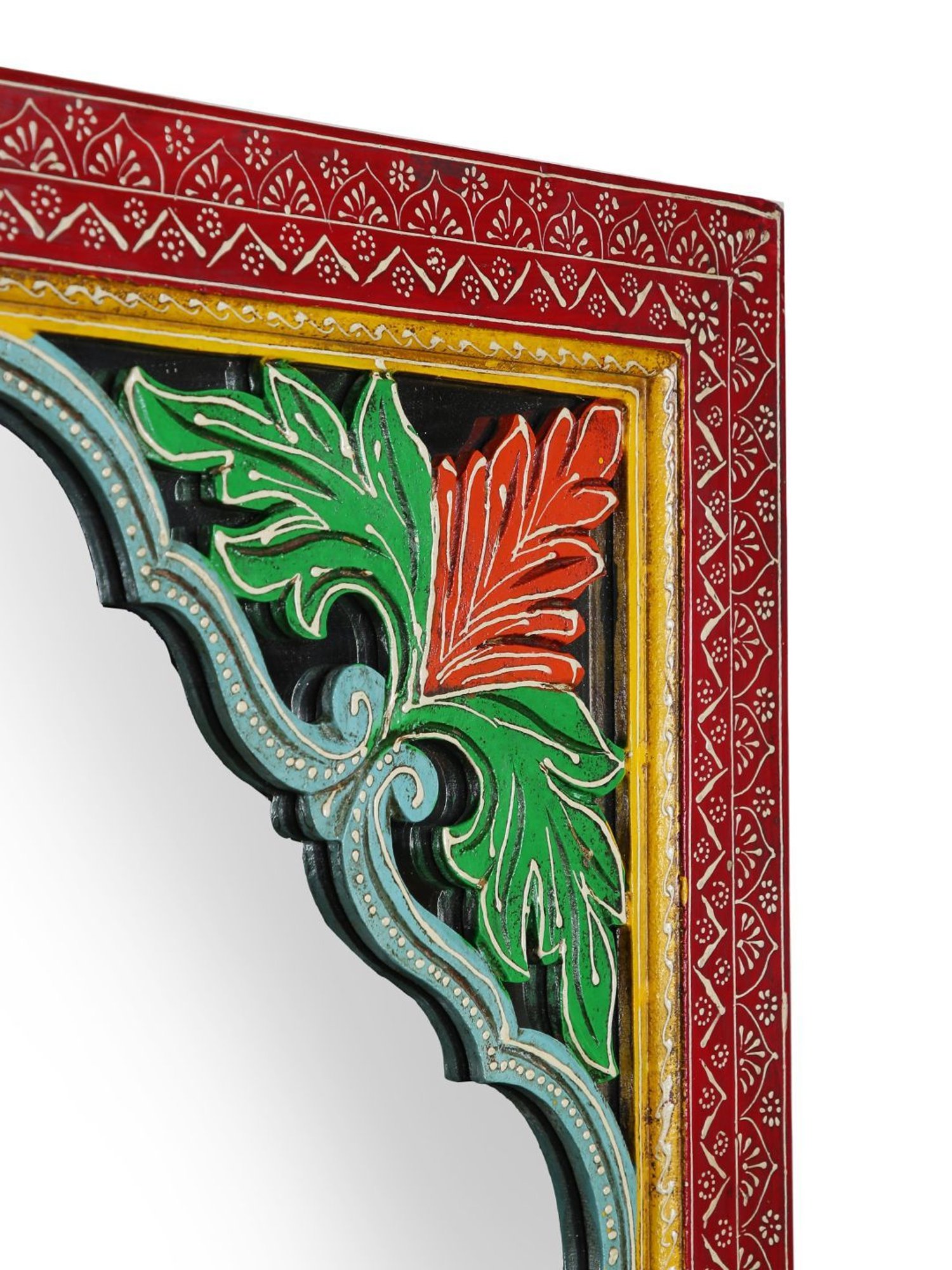 CHRONIKLE Pink Iron Sun Burst Designer Round Wall Mirror