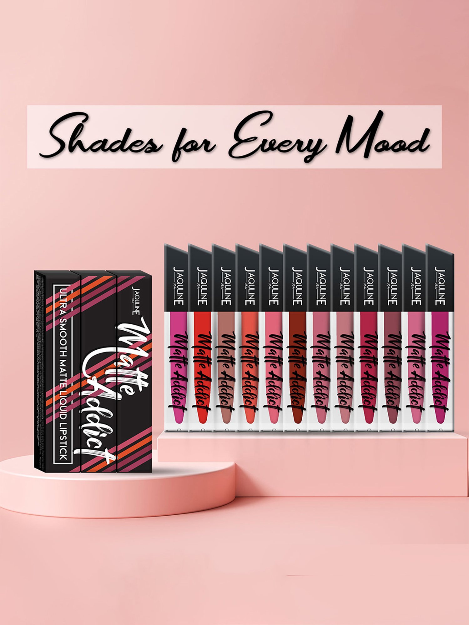 Jaquline USA Matte Addict Liquid Lipstick Babe Alert - 4 ml