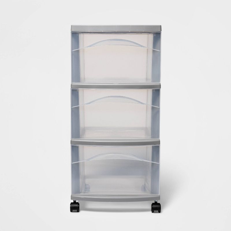 Medium 3 Drawer Cart Gray - Room Essentials™