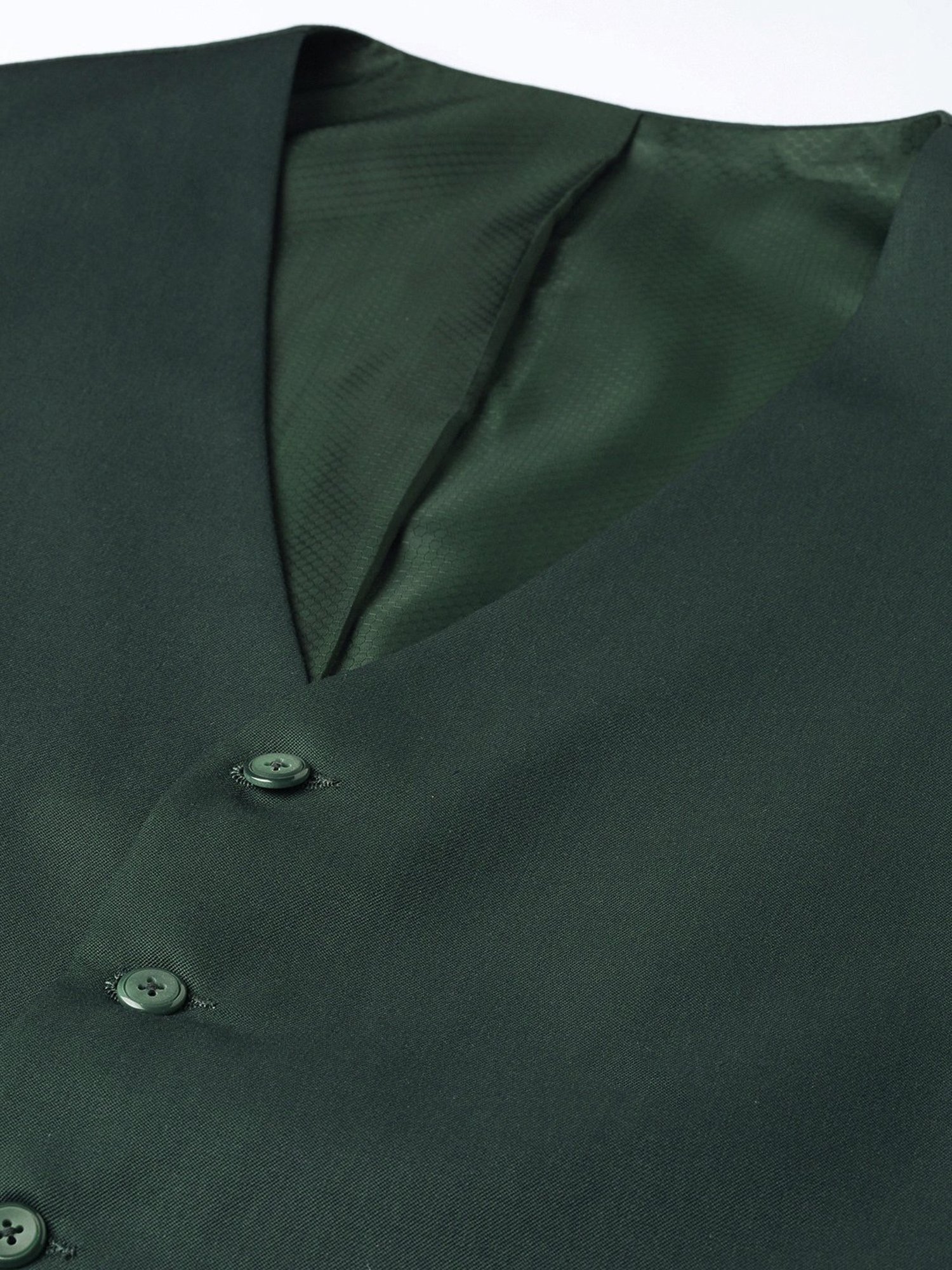 ManQ Green Sleeveless Waistcoat