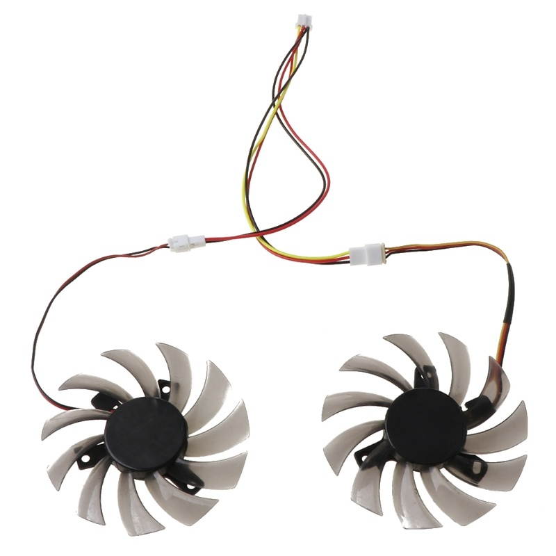 2Pcs T128010SM 75mm 3Pin Cooling Fan for GTX 460 465 560 Ti 580 650 750Ti GT440 GT610 GT730 Graphics Card Cooler Fan