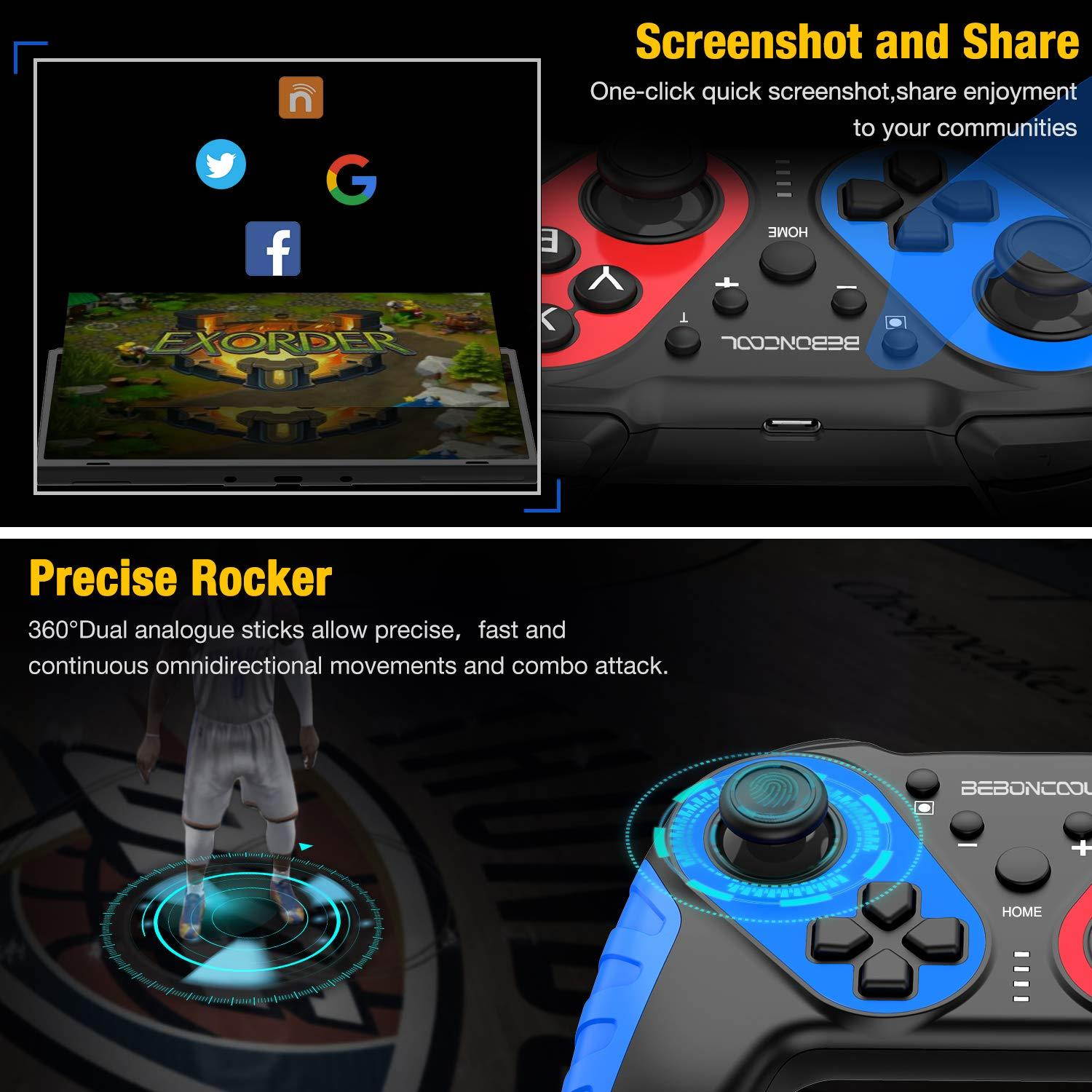 Wireless Switch Pro Controller for Nintendo Switch/Switch Lite,Switch Remote Control Gamepad Joypad for Nintendo Switch Console,Switch Joystick Controller with Turbo,Motion Control and Vibration