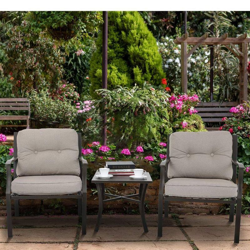 3pc Cushioned Chairs & Side Table - Captiva Designs