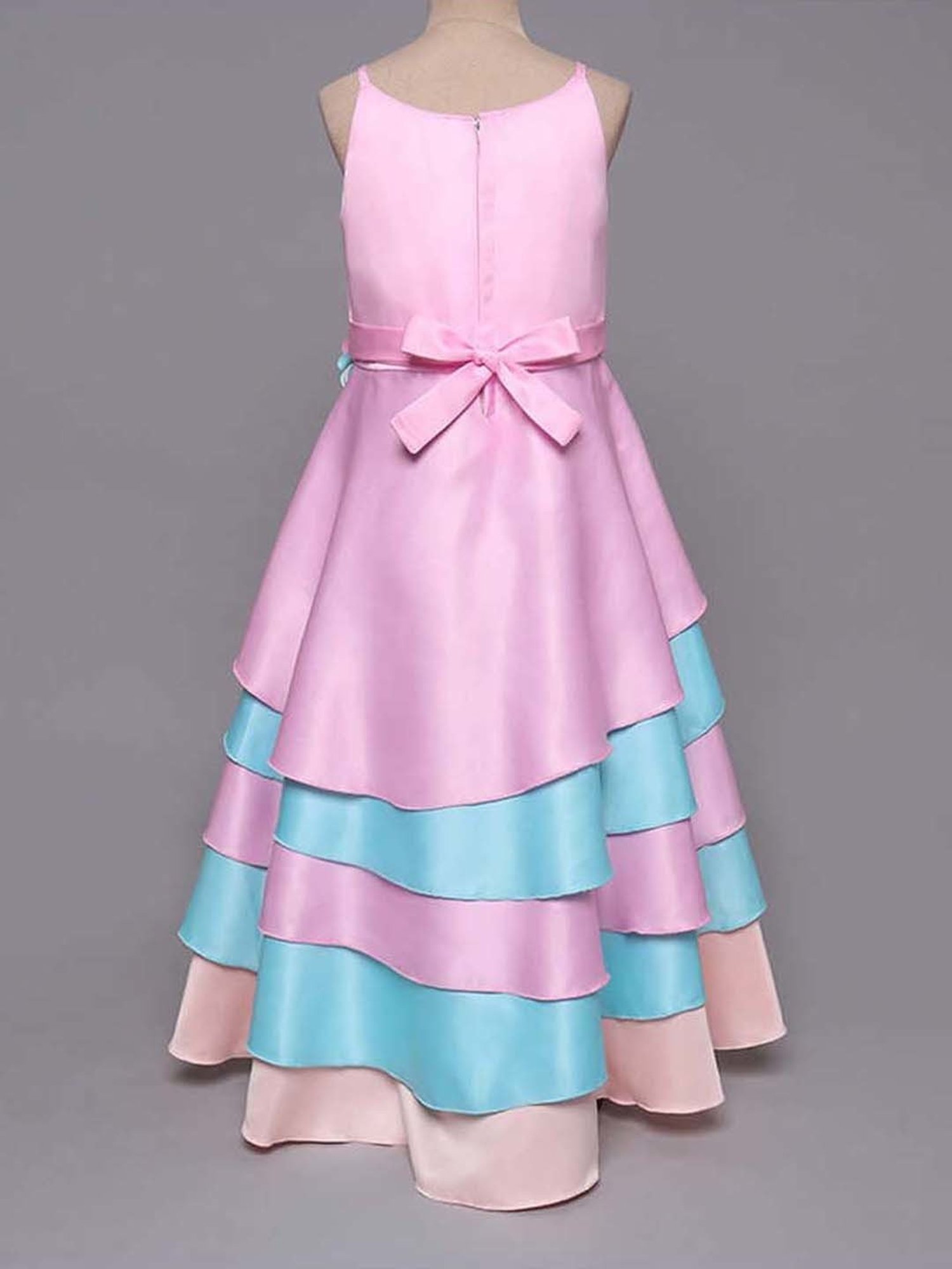 Pink Chick Kids Navy Solid Party Gowns