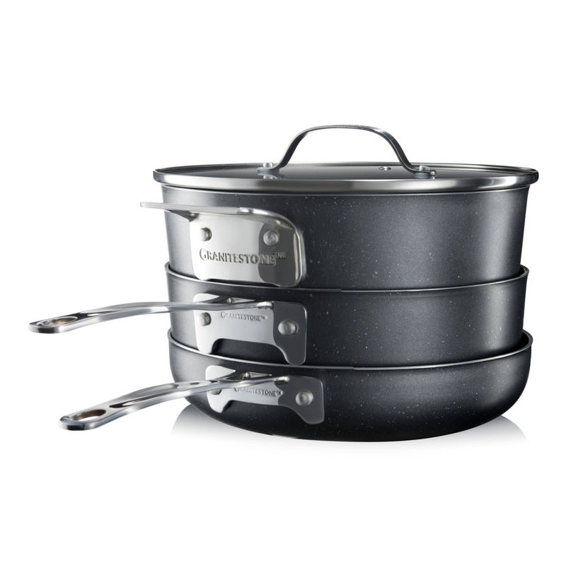 Granitestone Diamond Stackable 10pc Cookware Set