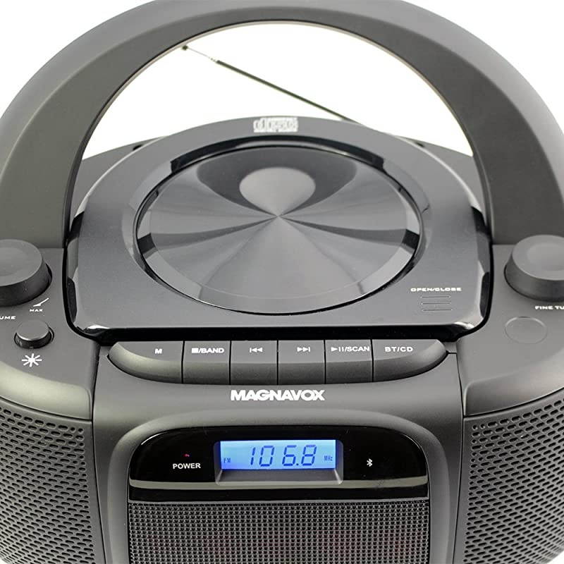 MD6972 CD Boombox with Digital AM FM Radio Color Changing Lights and Bluetooth Wireless Technology