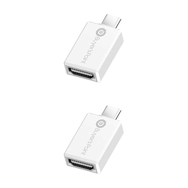 USB 31 TypeC to HDMI Adapter White 2 Pack
