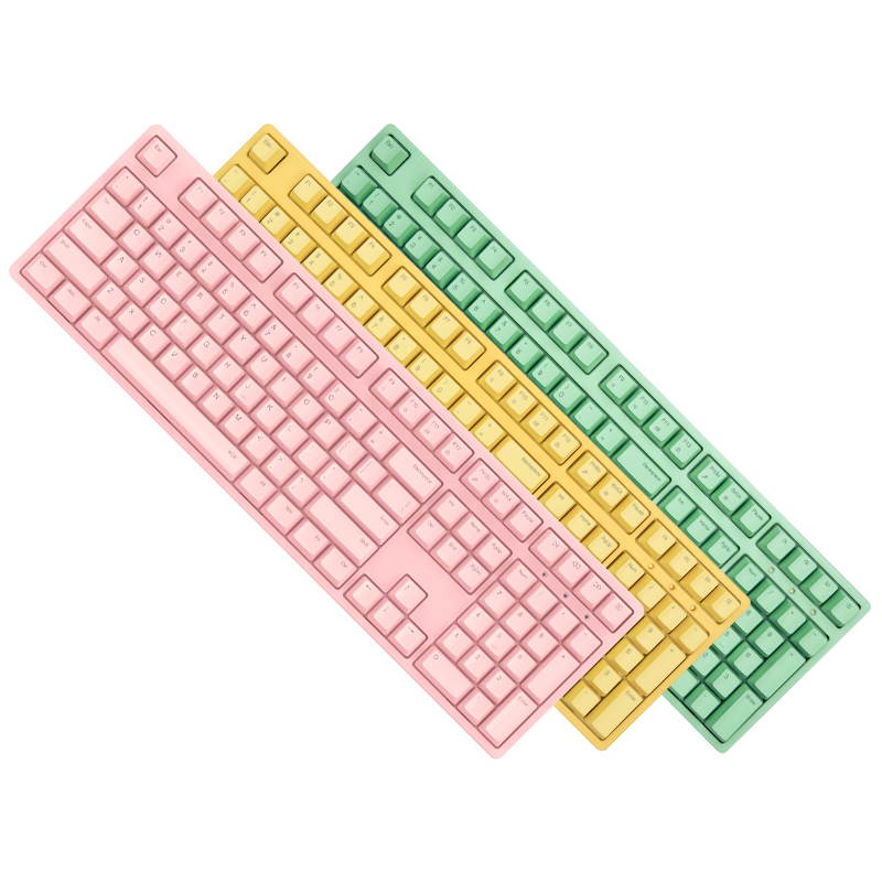 iKBC C200  87 Keys TKL Mechanical Keyboard with Cherry MX Red Switch, Pink PBT Double Shot Keycap, N-Key Rollover and 6 Anti-ghosting Keys( No Light Version)