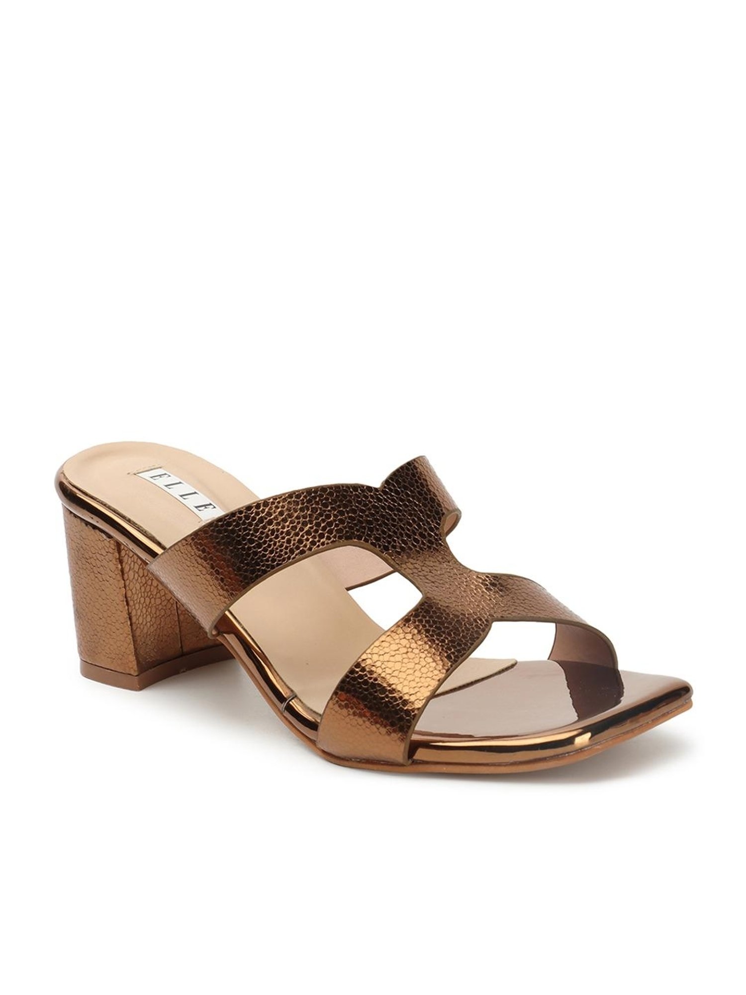 Elle Women's Antique Gold Casual Sandals