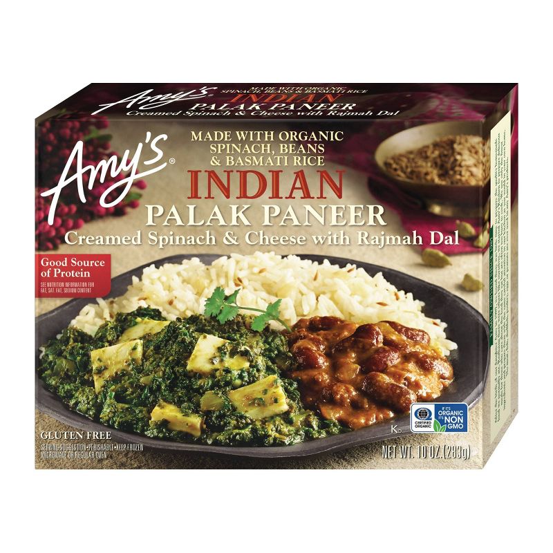 Amy's Frozen Indian Palak Paneer Entrée - 10oz