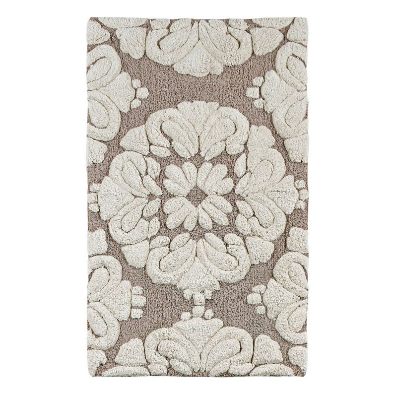 2pc Medallion Collection 100% Cotton Bath Rug Set Beige/Natural - Better Trends