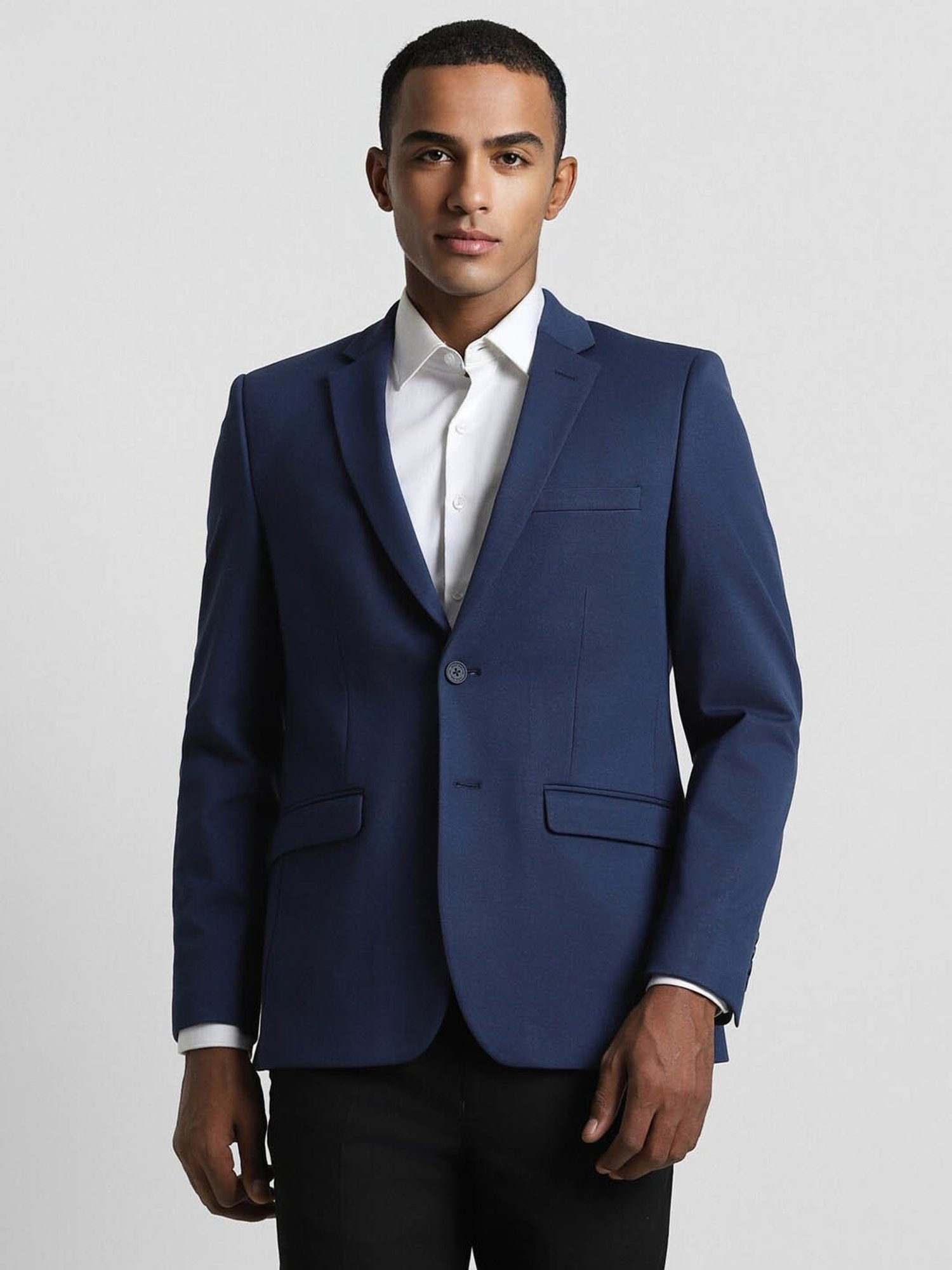 Peter England Elite Navy Slim Fit Blazer