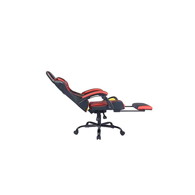 PC Racing Style Gaming Chair Ergonomic High Back Office Desk Chair Leather with Lumbar Support Flip Up Arms Headrest Executive Computer Chair