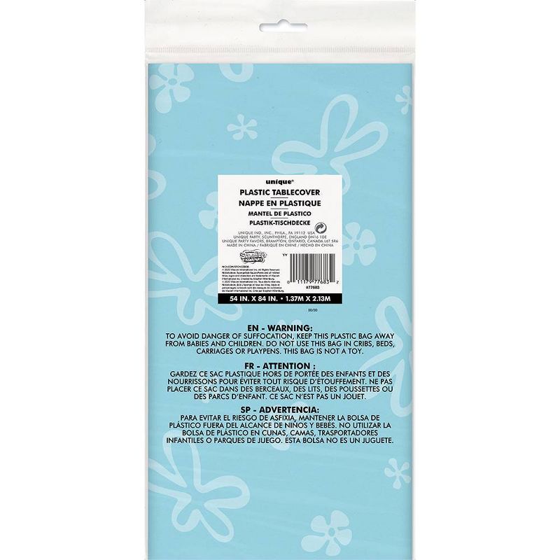 SpongeBob SquarePants 84" Reusable Table Cover Turquoise