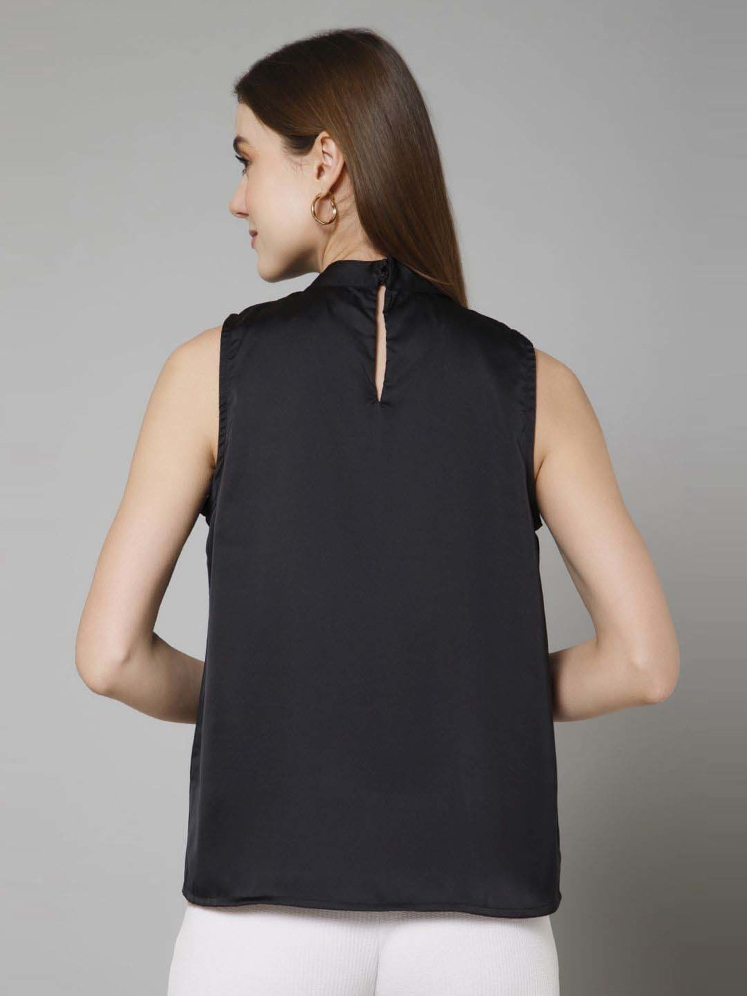 PURYS Black Regular Fit Top