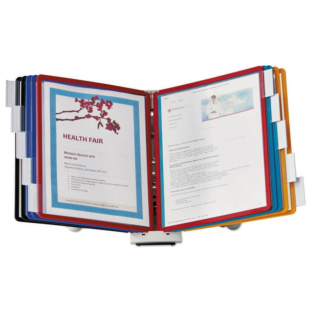 Durable Sherpa Desk Reference System, 10 Panels, 10 X 5 5/8 X 13 7/8 554200 NEW