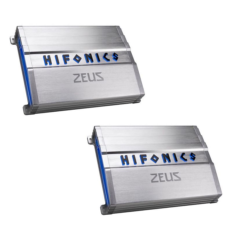 Hifonics ZG-1200.2 Zeus Gamma 1200 Watt Max Power Class A/B 2 Channel Car Audio Amplifier (2 Pack)
